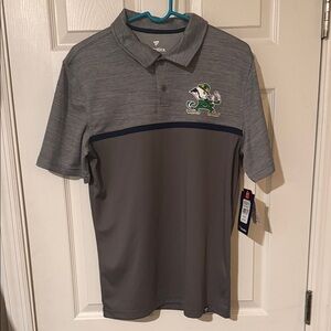Notre Dame- Gray Athletic Men's Polo Shirt